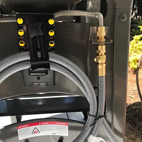 GASPRO 12 Feet 1/2" ID Natural Gas Hose, Low Pressure LPG Hose with Quick Connect, for Weber, Char-broil, Pizza Oven, Patio Heater and More