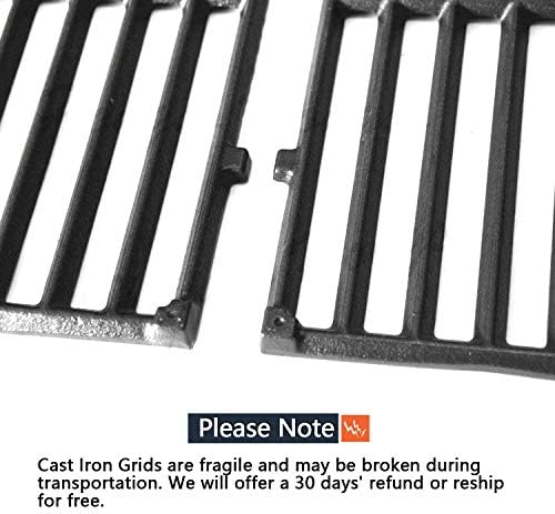 Hongso 19.5" Cast Iron Cooking Grid Grates 7524 7528 Grill Replacement Parts for Weber Genesis 300 Series E310 E320 E330 S310 S320 S330 EP310 EP320 EP330 Gas Models (2007-2016 ONLY)