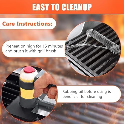 Grill Parts for Weber Spirit 300 and Spirit II 300 Series, 15.3" Flavorizer Bars & Grill Grates for Weber Spirit E-310 E-315 E-330 Series Grills with Front Control Knobs, Replace for Weber 7636 7638