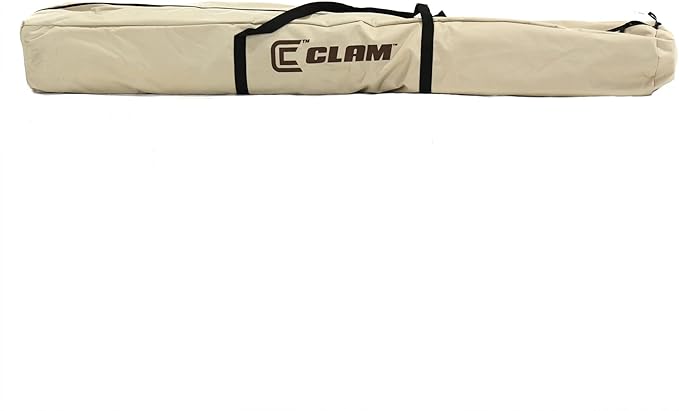 CLAM Pop Up Screen Tent, Outdoor Camping Gazebo Canopy, Pavilion, 12.5', Tan