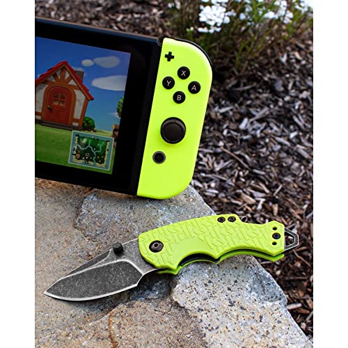 Kershaw Shuffle Lime (8700LIMEBW) Multifunction Pocket Knife; 2.4” BlackWash Stainless Steel Blade; K-Texture Grip, Liner Lock, Reversible Deep-Carry Pocketclip, Screwdriver, Bottle Opener; 2.8 OZ