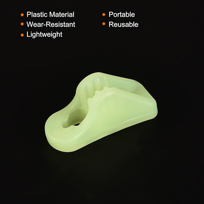 MECCANIXITY Tent Rope Buckle Tensioner, Large Triangle Cord Adjuster for Camping Hiking Backpacking Travel, Fluorescent Green Pack of 20