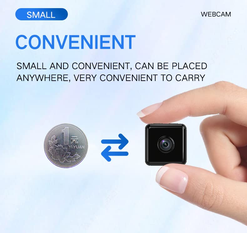 Mini Indoor Wireless WiFi Camera Small Home Security Cameras 2025 Tiny Body Small Outdoor Camara Micro Nanny Cam Pet Dog Babysitter House Security Camaras micro Door Room Cams No Need Wifi Camera