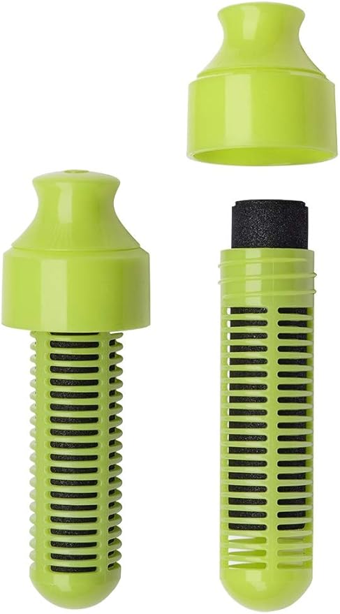 Bobble Classic Water Bottle, Filtered Water, BPA-Free Reusable Bottle, Soft Touch Carry Cap with Replaceable Carbon Filter for Sustainable Water and Hydration 34 oz (Lime)