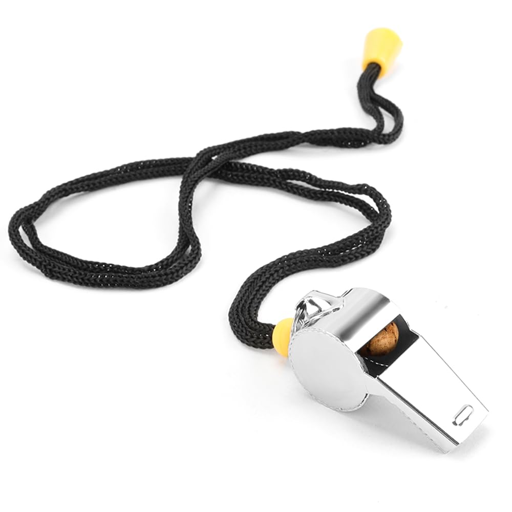 Bsofing 6 Pack Whistle, Referee Whistle, Whistle for Teachers, Coaches Whistle with Lanyard, Stainless Steel Sports Whistles, Loud Crisp Sound Whistles Great for Coaches, Referees, and Officials