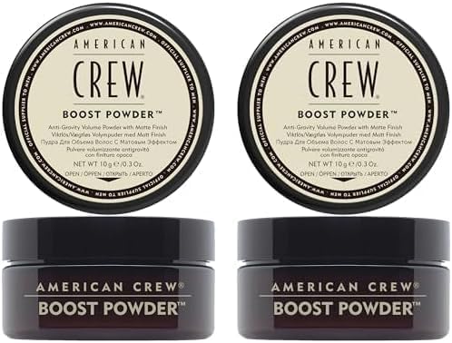 AMERICAN CREW Men's Hair Boost Powder, Provides Lift & Volume, 0.3 Oz (Pack of 2)