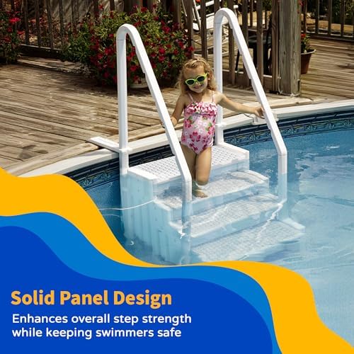 Blue Wave Easy Pool Step Above Ground Swimming Pool Step to Deck