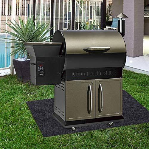 Under Grill Mat,Premium Grill Mat for Deck,Absorbent Oil Pad Protector for Decks and Patios,Waterproof,BBQ Mat for Under BBQ,36x60 Inch…