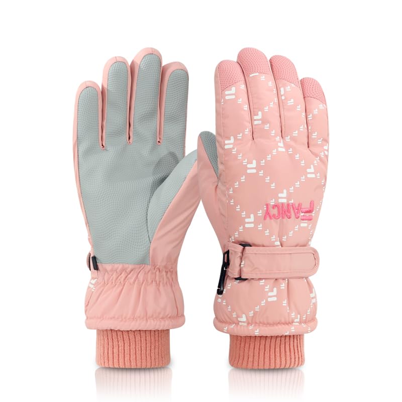 ANJMEICH Ski Gloves,Fleece Warm,Touch Screen Phone Ski Cycling Outdoor Gloves (Blue)