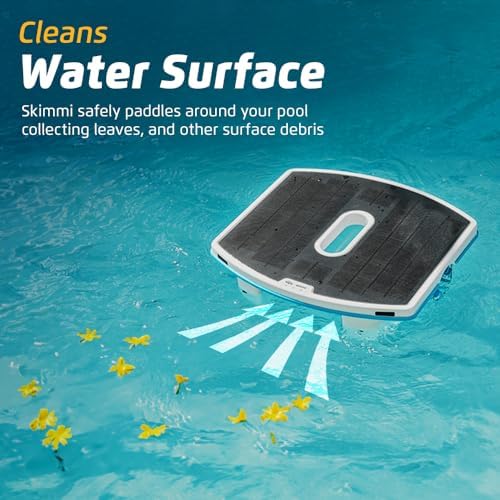 Dolphin Skimmi Automated Pool Skimmer WiFi, Cleans Water Surface with Smart Sensors Solar Charge