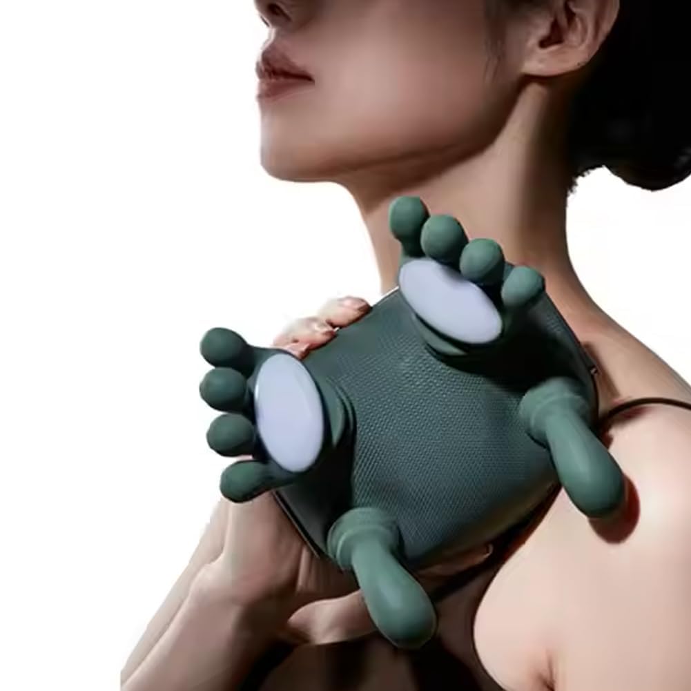 Siaasoo Massage Master for Shoulder, Siaasoo Neck Shoulder Massager, Simulated Human Hand Cervical Trapezius Neck Massager Pillow, with Heat, for Shoulder, Leg, Body Muscle Relief