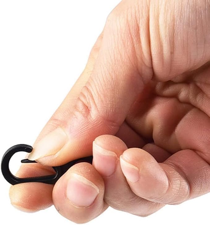 10 Pcs Black Plastic Snap for Lights Hanging to Canopy Clip Hook Camping Carabiner Buckle Multifunction Snap Hook Camping Equipment Tent Buckle Clips Tent Hooks Outdoor Tent Accessories