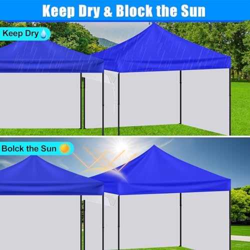 10 Foot Canopy Rain Gutter for Instant Pop Up Canopy, Canopy Tent Drainage Accessory Rain Gutter with Velcro Straps (White)