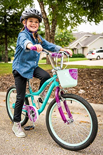 Schwinn Elm Bike, 20 Inch Bike for Kids Ages 7-13, SmartStart Ergonomic Design for Kids, Adjustable Seat Grows with your Child, Rear Coaster Brake & Front and Rear Hand Brakes, Training Bicycle
