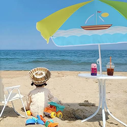 AMMSUN 47 Inch Seaside Beach Umbrella for Sand and Water Table - Kids Durable Umbrellas for children Beach Camping Garden Outdoor Play Shade