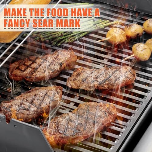 Grill Parts for Weber Spirit 300 and Spirit II 300 Series, 15.3" Flavorizer Bars & Grill Grates for Weber Spirit E-310 E-315 E-330 Series Grills with Front Control Knobs, Replace for Weber 7636 7638