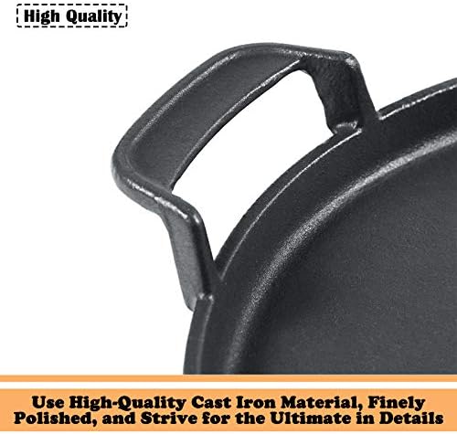 Hisencn 7421 Gourmet BBQ System Griddle for Weber 22 1/2 inch Charcoal Grill, Cast Iron 12" Griddle Pan for Weber Original Kettle Premium 22.5'' Smokers, Performer Premium Grill
