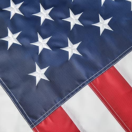 American Flag 2.5x4 FT For Outside Most Durable, Heavy Duty, Luxury Embroidered Star with Brightly Colored Brass Grommets Premium US Flag (Pole Not Included)