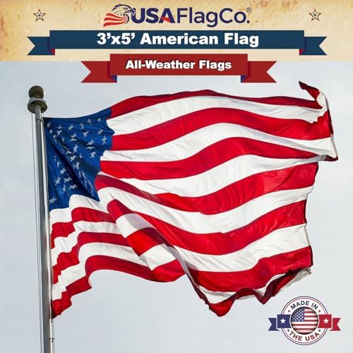 American Flags for Outside 3x5 - USA Flag Co. American Flag Made in USA: Embroidered Stars and Sewn Stripes