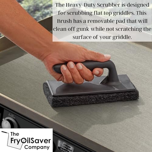 Griddle-Whiz 3pcs Cleaning Combo Kit, Grill Liquid Cleaner with Griddle Scraper & Scrubber Pad for Flat Top Grills & Blackstone Accesories, by FryOilSaver Co.