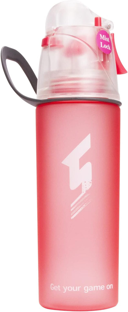 Linowos Drinking and Misting Sports Water Bottle, Non-Toxic BPA Free, Fast Water Flow Opens with 1-Click, Portable Leak-Proof Spray Cup for Cycling Fitness Camping Hiking Outdoor