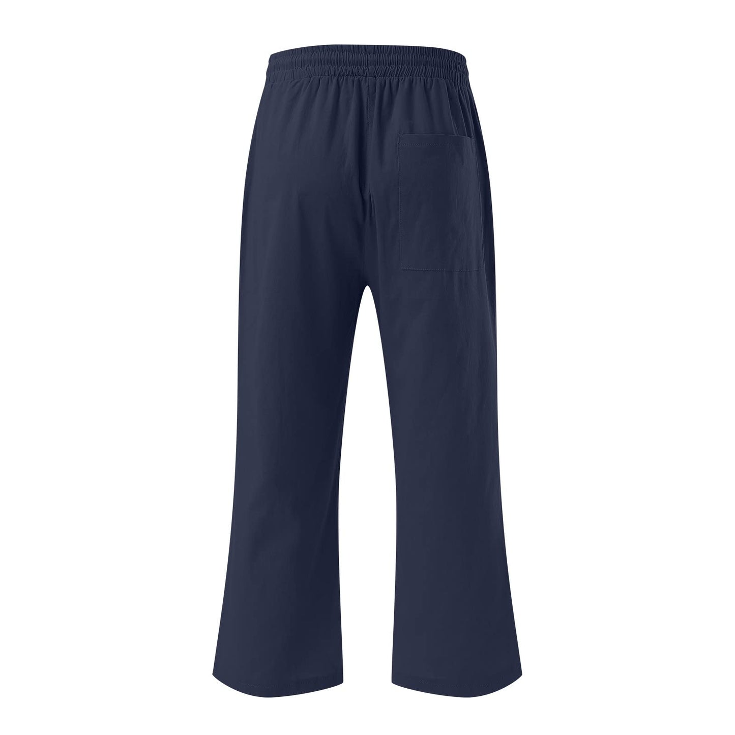 lightning deals of today prime,Beach Pants for Mens Capri Pants Solid Color Elastic Waist Tapered Pants Drawstring Capris Baggy Pants Trousers