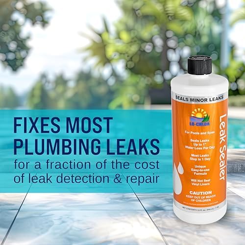 Leak Sealer - No Need to Drain Pool Water, Easily Fix a Leak Pool Leak Sealer - Hot Tub Leak Sealer Works in 24 Hours to Fix a Leak Spa and Hot Tub, Fast Acting Pool Leak Repair (32oz)