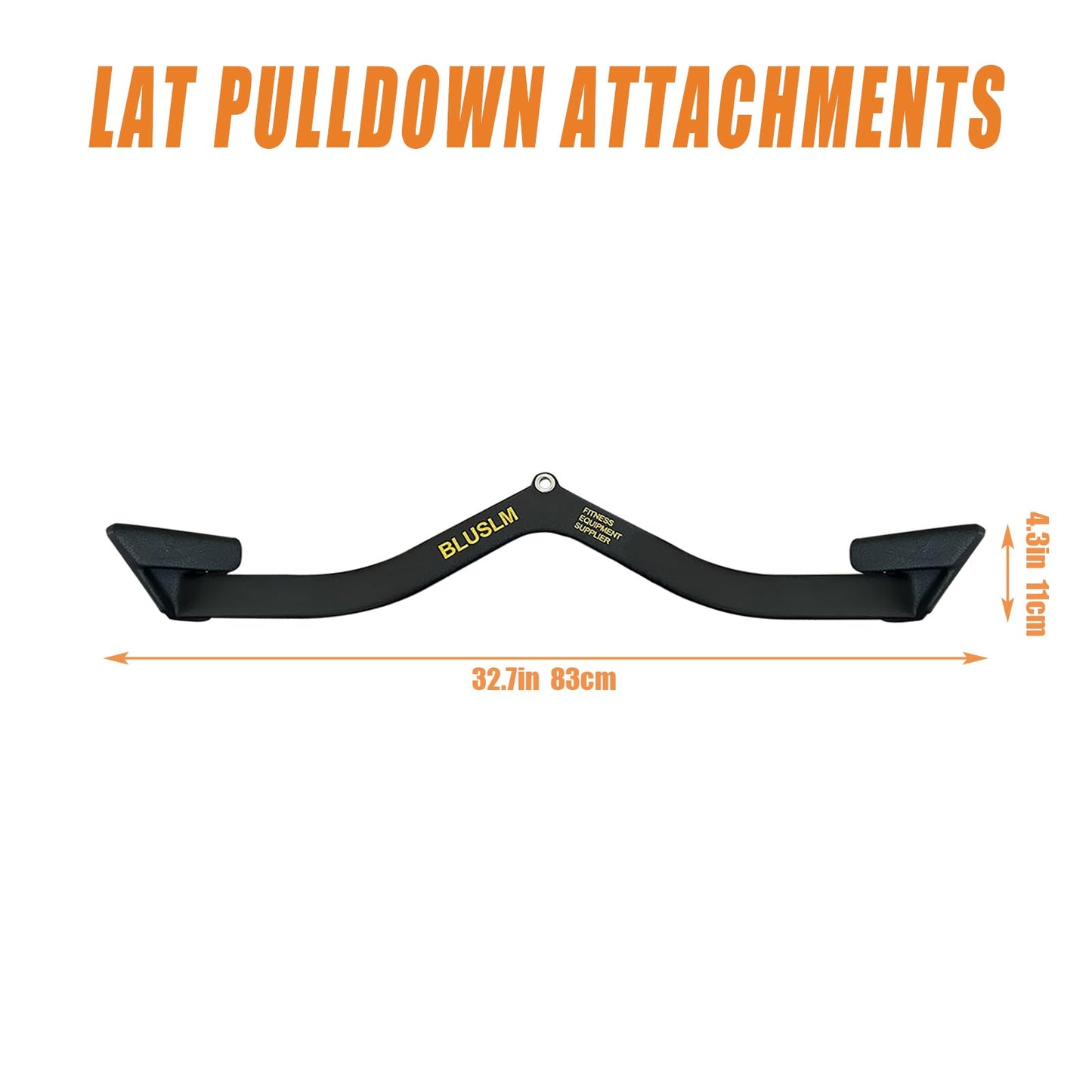 BLUSLM LAT Pull Down Bar for Cable Machine, LAT Pulldown Attachments T Bar V Bar Cable Attachment, Back Tricep Bar Strength Training Handle (BL6PLUS)