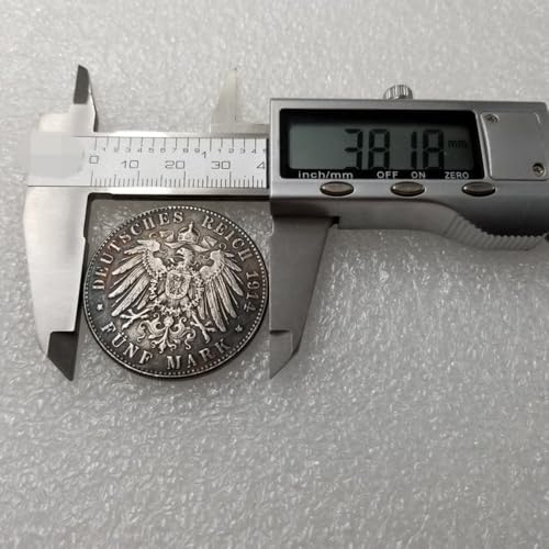 Antique German Coins, German Imperial Eagle Coins Collection, Germany Imperial Mark Vintage Ancient Coin, Lucky Feng Shui Coin, Explore History Culture (1914)