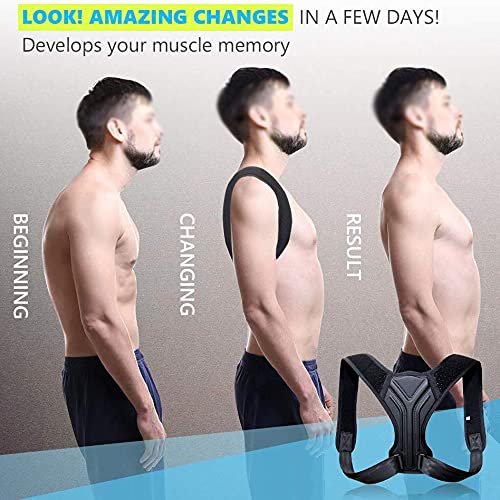YMGSCC Straighten Posture Corrector for Back Belt Prevent Slouching Straps Clavicle Support Brace for Women Men(L)
