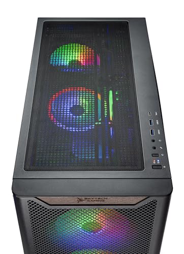 Skytech Gaming Chronos 3 Desktop PC, Ryzen 7 7700 3.8 GHz (5.3GHz), AMD RX 9070XT 16GB, 2TB Gen4 NVMe SSD, 32GB DDR5 RAM 6000 RGB, 850W Gold ATX 3 PSU, Wi-Fi, Win 11