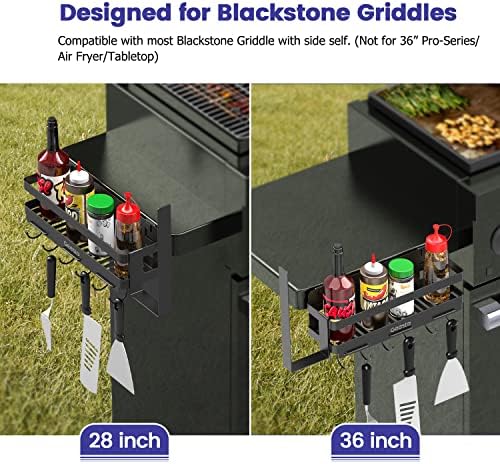 Geesta Upgraded Griddle Caddy for 28"/36" Blackstone Griddles, BBQ Accessories Storage Box with Paper Towel Holder
