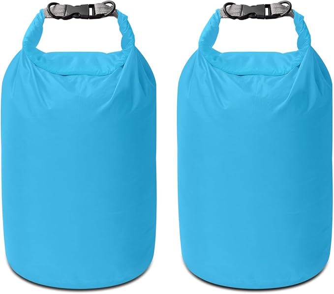 Dry Bag Set, Waterproof Small Lightweight Dry Bags for Paddle Board Kayaking, Fishing, Camping (Blue, 20L 2Pack)