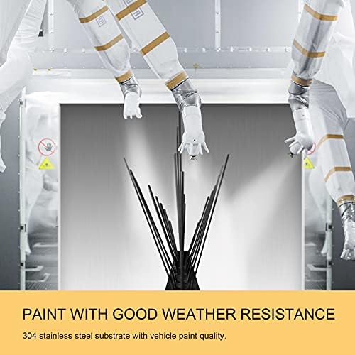 OFFO Black Bird Spikes Pre-Assembled for Pigeons Birds, Cover 10 Feet Durable Bird Spikes with Stainless Steel for Fence Roof Mailbox Window