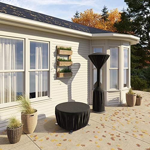 Amazon Basics Outdoor Round Stand Up Patio Heater Cover, Black, 36"L X 36"WX 95"