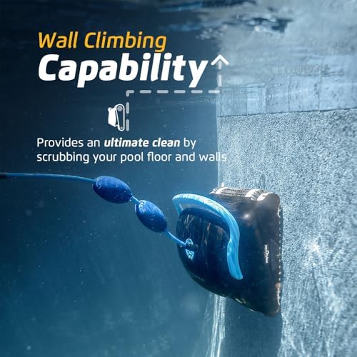 Dolphin Nautilus CC Plus Wi-Fi Automatic Robotic Pool Vacuum Cleaner, Always Cleaning, Never Charging, with Wall Climbing Scrubber Brush, Ideal for In-Ground Pools up to 40 FT in Length