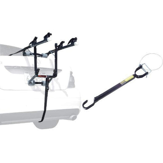 Allen Sports Deluxe 2-Bike Trunk Mount Rack and Allen Sports Tension Bar Bicycle Cross-Bar Adaptor Bundle