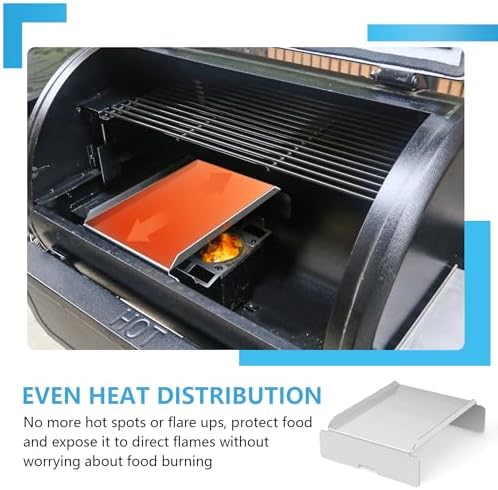 Stainless Steel Grill Heat Baffle Diffuser Replacement for Pit Boss 700 820 850 1000 1150 1250 1300 1600 Series Pellet Smoker Grill Accessories etc.,Modified Flame Tamer for Pit Boss Heat Deflector