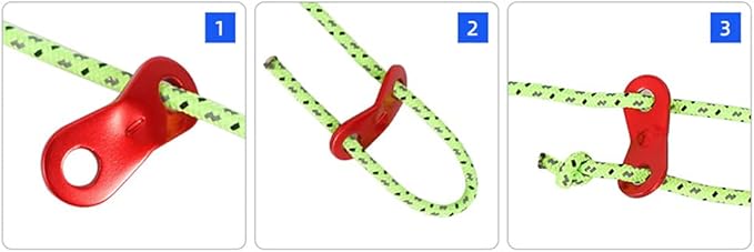 lasenersm 12 Pieces Cord Adjuster Tent Tensioners Guyline Cord Adjuster Rope Adjuster Aluminum Alloy Wind Rope Buckle 2 Hole Rope Guyline Adjuster for Tent Camping Hiking, Black