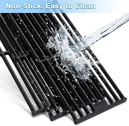 Adviace Grill Grates for Char Griller 5050, 5650, 2121, 3001, 5072, 2123, 2828, 3072, 3030, 3008, 4000, King Griller 3008, 5252, 19 3/4 Inch Cast Iron Cooking Grate for Char-griller Replacement Parts.