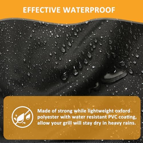 Grill Cover for Oklahoma Joe's Longhorn Offset Smoker, 70 inch Heavy Duty Waterproof UV Resistant Offset Smoker Cover for Oklahoma Joe's 13201747-50, Outdoor BBQ Cover