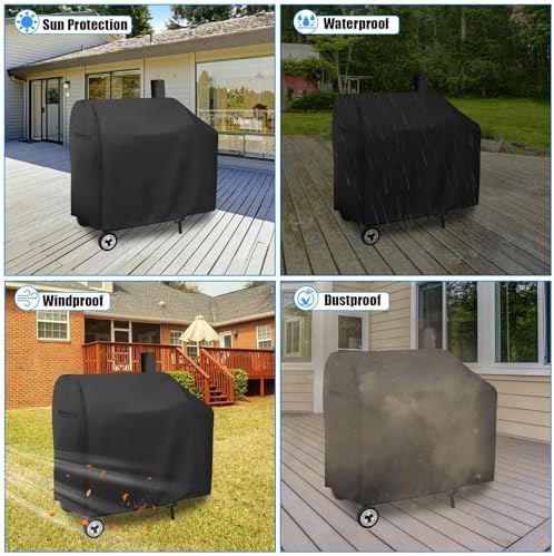 Charcoal Grills Cover for Royal Gourmet CC1830 30 Barrel Charcoal Grill, Water-Resistant Outdoor Grill Cover BBQ Grill Cover Barbeque Grill Cover