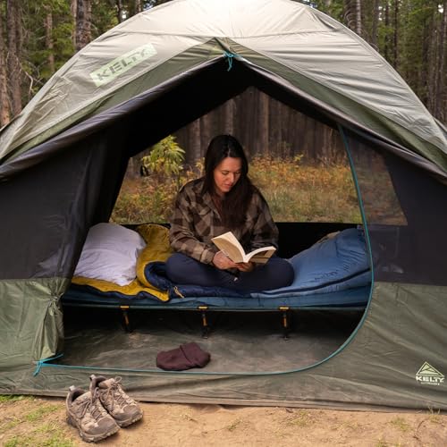 Kelty Daydreamer 4P + 6P Camping Tent, Blackout Fabric, Interior Light Diffusing Gear Loft, Standing Height, PFAS Free (4 Person)