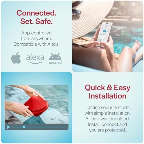 BCONE® System Pool Alarm by Lifebuoy® | Certified ASTM F2208 Floating Pool Alarm | Loud Pool Safety Alarms on Home & Pool Units | Connects to Alexa | Pool Alarms for Inground Pools and Above-Ground