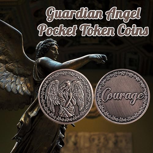 10 Pcs Guardian Angel Pocket Token Coins Christian Gift