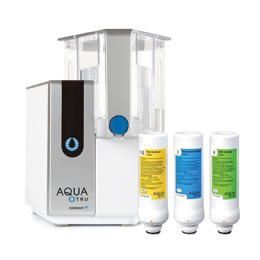 AquaTru Classic Smart Countertop Water Filtration Purification System for PFAS & Other Contaminants with Exclusive 4-Stage Ultra Reverse Osmosis Technology | with App & WiFi Capability