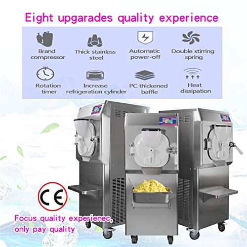 Kolice ETL Certificate Commercial Hard ice Cream Machine, Gelato Hard ice Cream Making Machine, Hard ice Cream Maker, Batch Freezer-Italy Designed Extra Strong Door, 9-11 gal per Hour