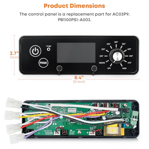 Stanbroil Control Board Replacement for Pit Boss Grill/Smoker, Controller with LCD Display Module Replaces Pitboss AC03P9, 120V 60Hz