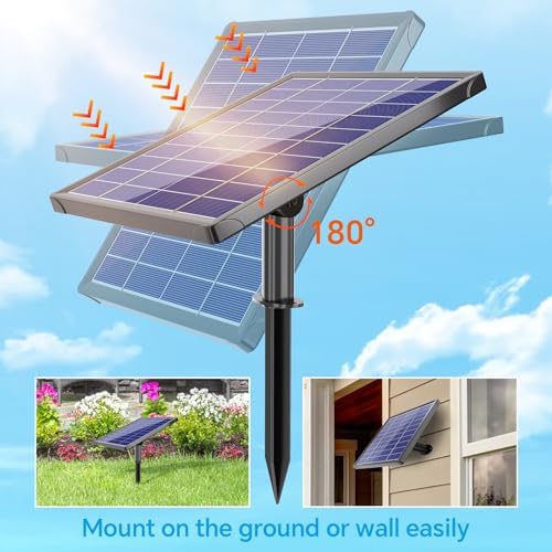Antfraer Solar Fountain Pump for Bird Bath, 6.5W Solar Fountain with Dry-Run Protection, Solar Water Fountain with Double-Layer Nozzles & 5Ft Tubing for Small Pond Bird Bath Garden DIY Water Feature