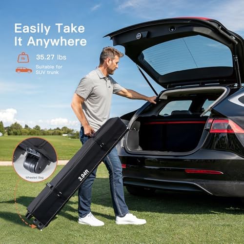 Amada 10x10ft 1-Person Setup Pop Up Canopy Tent - Easy Outdoor Sun Shade for Events, Parties, Camping, Gazebo with Wheel Cover Bag, Beach Tent with 3-Speed Adjustable Height,White
